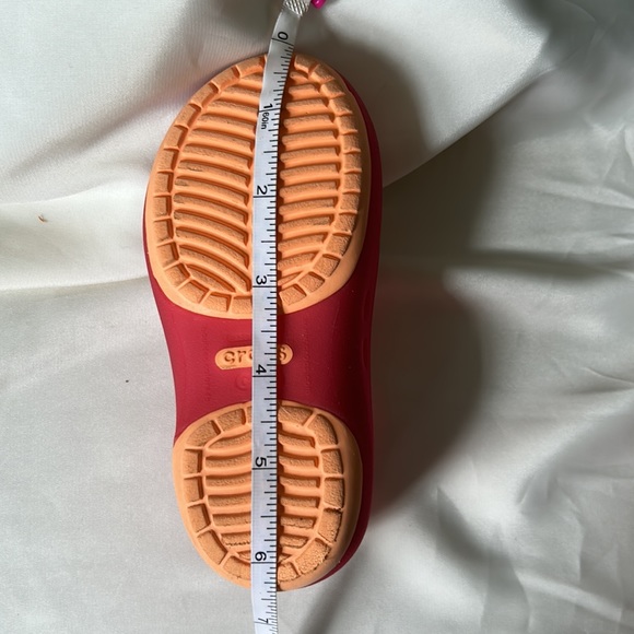 Crocs Melon Orange Mary Janes Open Toe Slip-On Shoe Toddler Girls Size 9 C - Picture 12 of 12